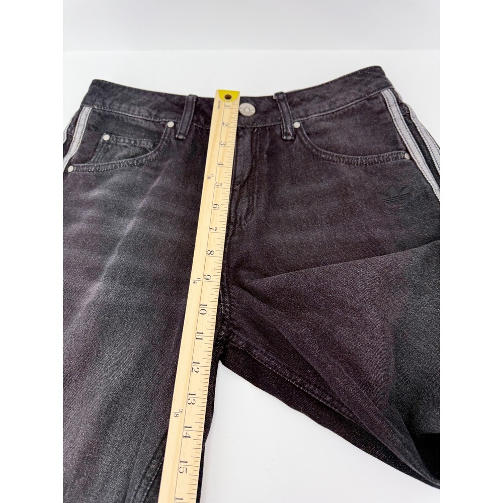Adidas Y2K Pants Women Size 26/30‎ Black Originals Adicolor Denim Adilenium New - Picture 12 of 15